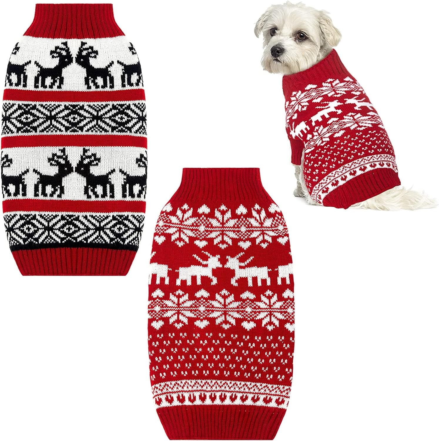 red christmas dog dress Woofmas Dog Dress