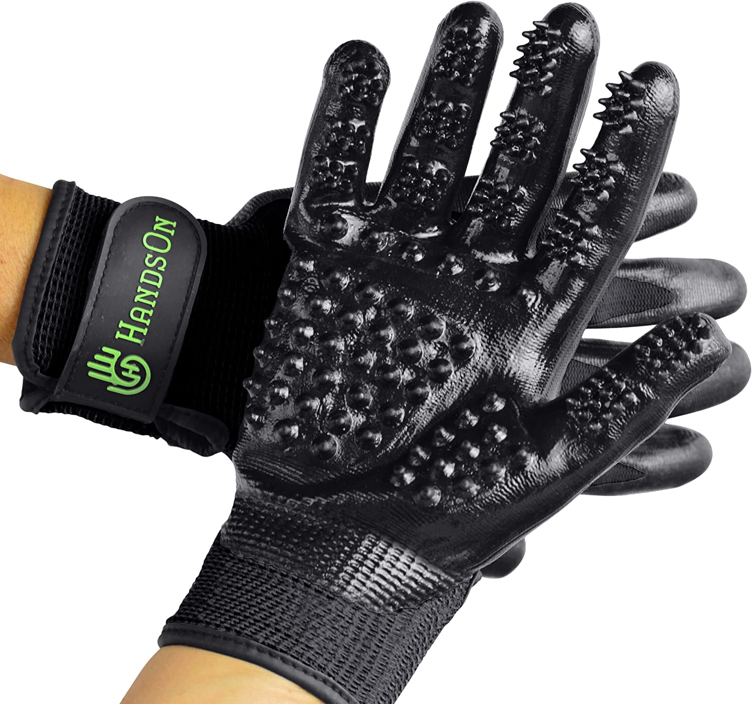 Revolutionary Pet Grooming Gloves 1 Patented Shedding Bathing an Pets Loop