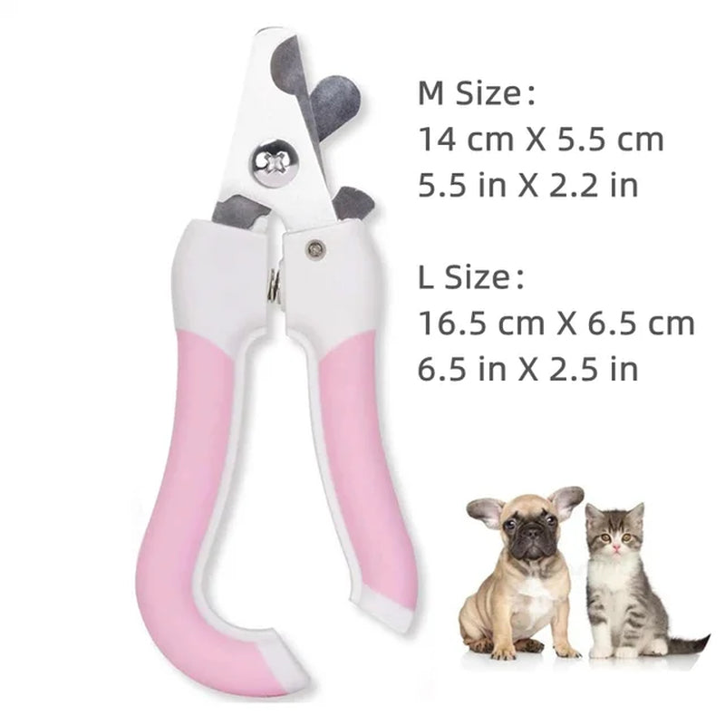 "Trim Your Pet'S Nails with Ease - Premium Stainless Steel Nail Clipper with Safety Guard - Perfect for Cats and Dogs - Ensures Safe and Hassle-Free Claw Care - Suitable for All Sizes"