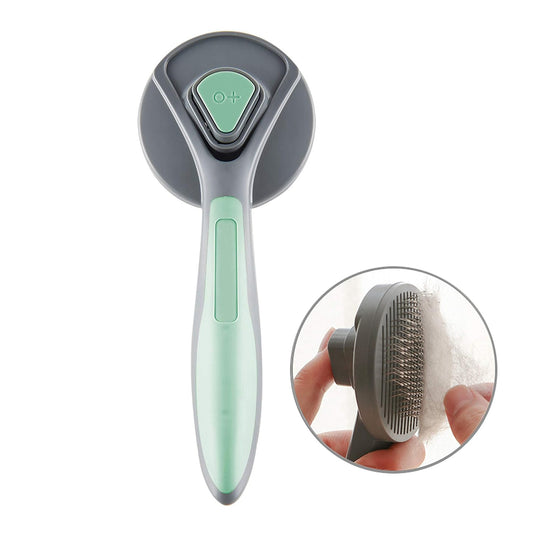 "Ultimate Self-Cleaning Pet Grooming Brush - Say Goodbye to Shedding Fur! Perfect for Dogs and Cats - Your Furry Friends Will Adore It! (Green)"