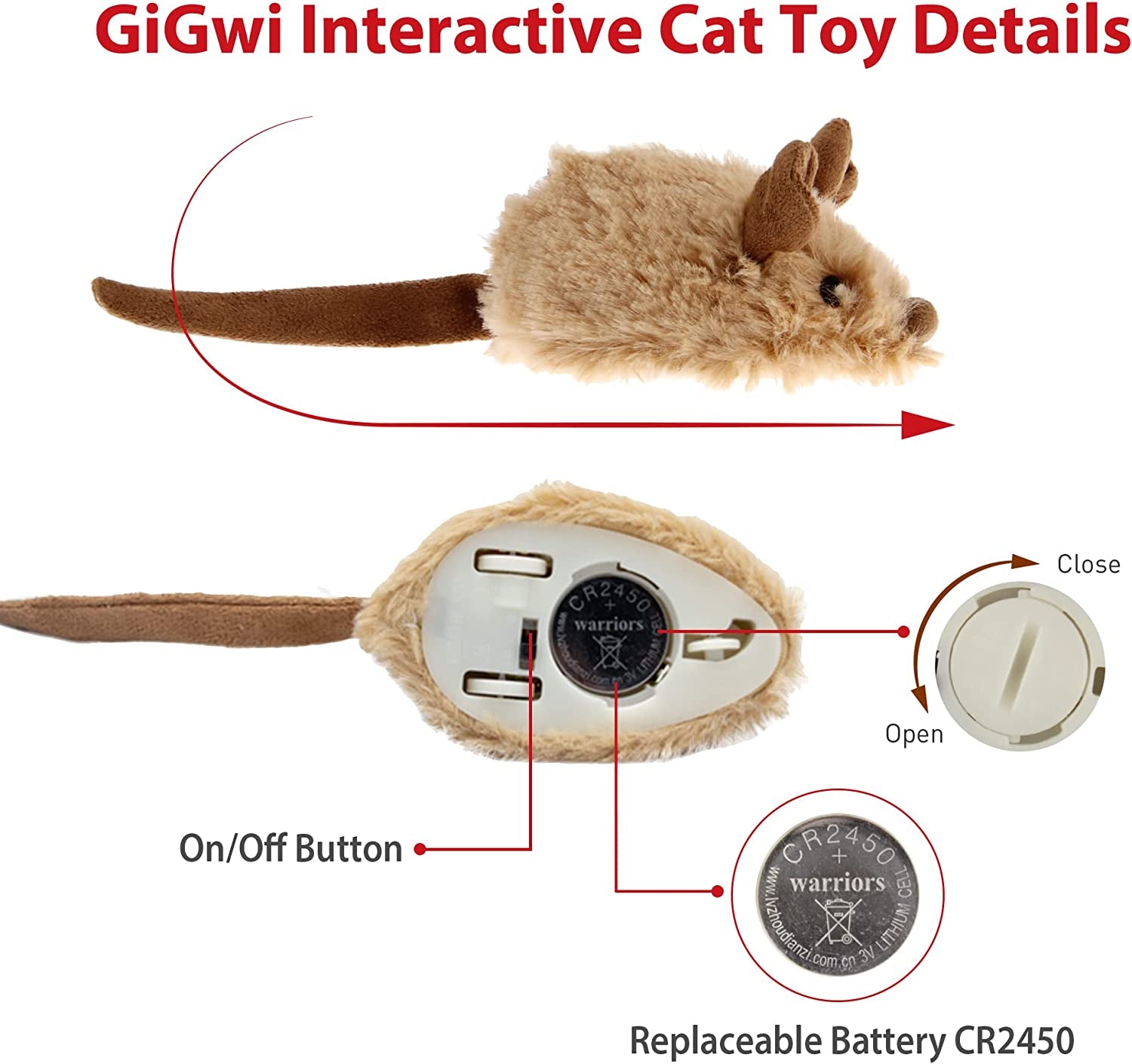 "Entertain and Engage Your Indoor Cat with Interactive Cat Toys for Fun Exercise and Realistic Mouse Sounds!"