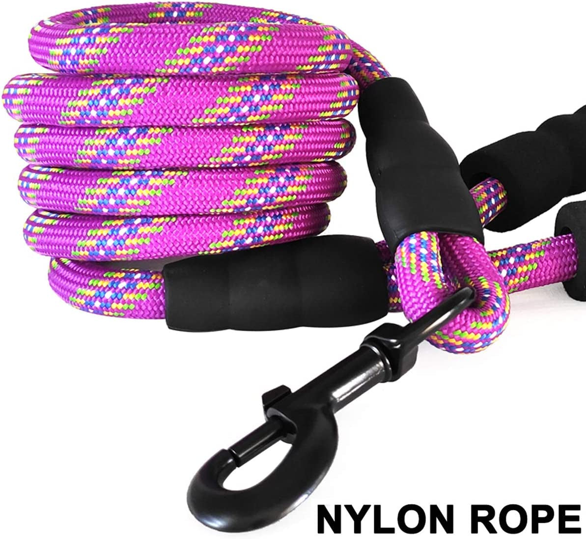 "Premium Nylon Dog Leash with Padded Handle - Durable and Stylish Leash for Large and Medium Dogs - Available in Multiple Lengths and Vibrant Colors!"