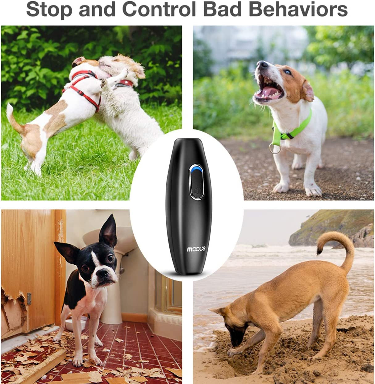 "Silent Paws: Ultimate Bark Control Device - 2-In-1 Dog Training Tool with Extended Range, Safe and Effective, Whisper-Quiet Ultrasonic Pet Corrector"