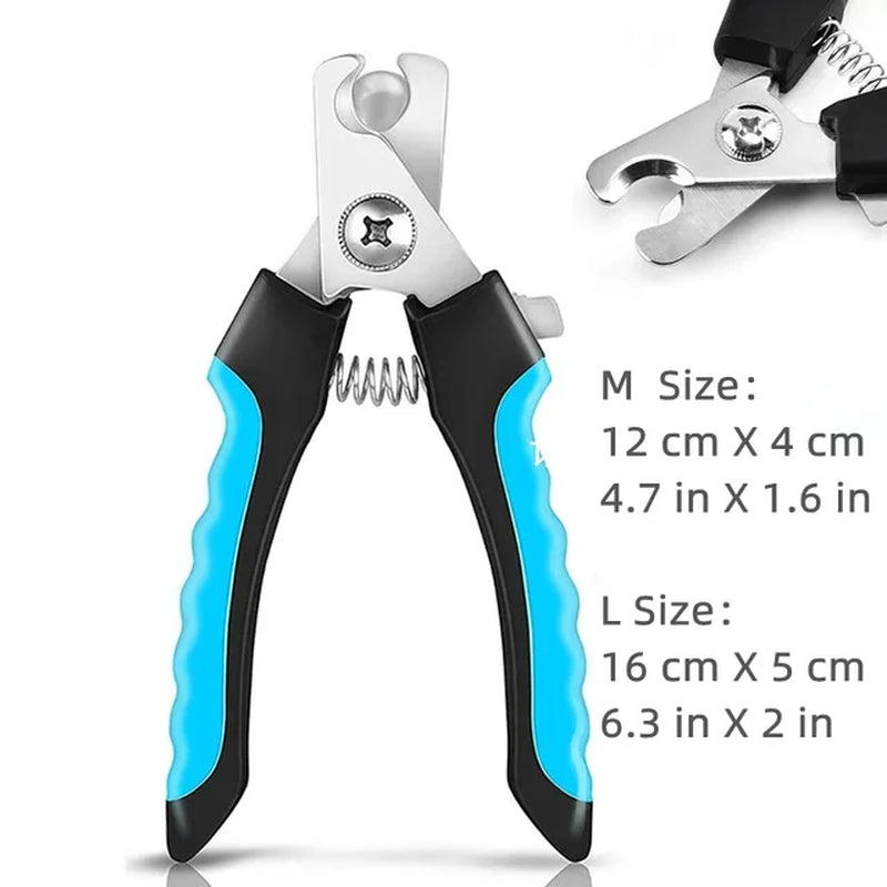 "Trim Your Pet'S Nails with Ease - Premium Stainless Steel Nail Clipper with Safety Guard - Perfect for Cats and Dogs - Ensures Safe and Hassle-Free Claw Care - Suitable for All Sizes"