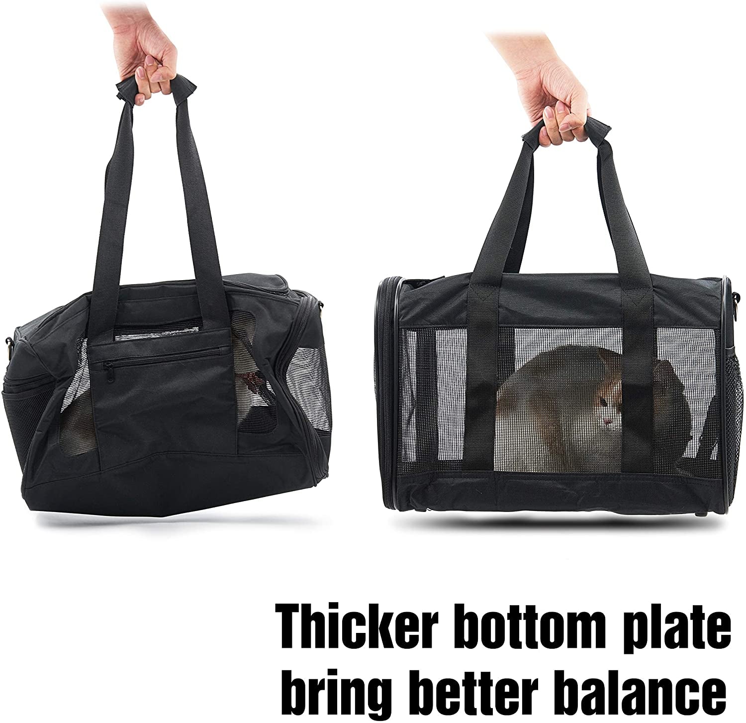 "Ultimate Pet Travel Companion: Stylish and Convenient Soft-Sided Carrier for Cats, Dogs, and More! Airline Approved, Collapsible, and Travel-Friendly - Keep Your Beloved Pet Safe and Comfortable On-The-Go!"