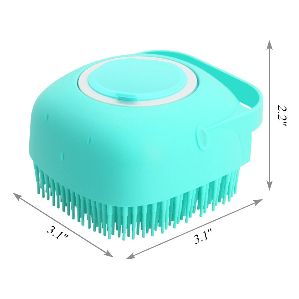 "Ultimate Pet Spa Experience: Luxurious Silicone Massage Brush for Dogs and Cats - Promotes Healthy Skin and Coat during Bath Time"