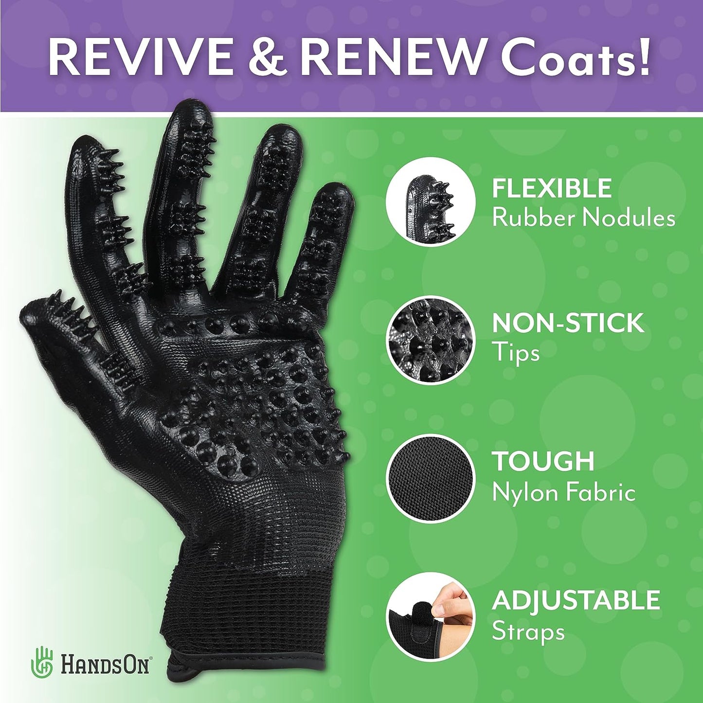 "Revolutionary Pet Grooming Gloves - #1 Patented Shedding, Bathing, and Hair Remover Gloves - Gentle Brush for Cats, Dogs, and Horses - Award-Winning and Trusted"