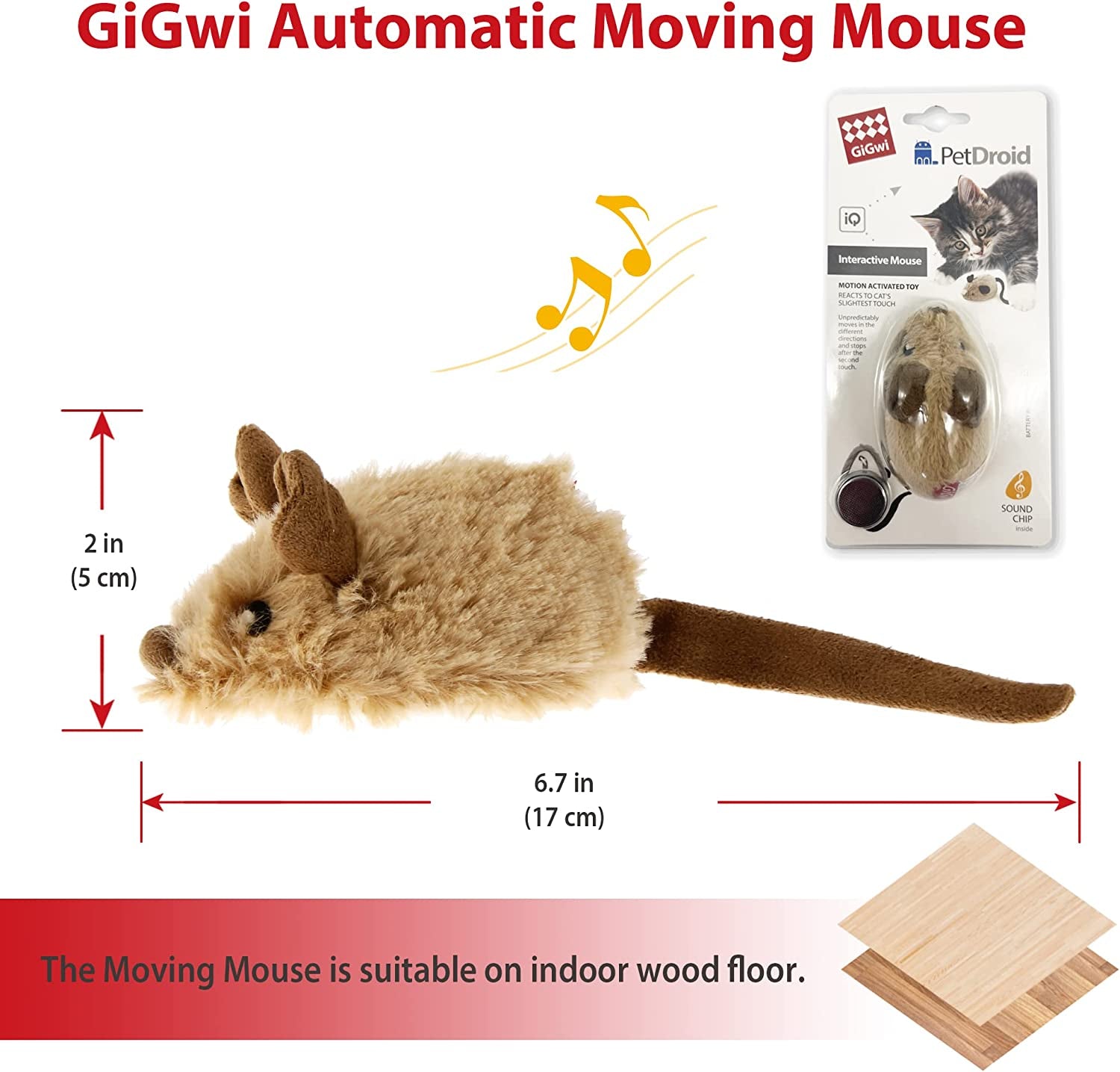 "Entertain and Engage Your Indoor Cat with Interactive Cat Toys for Fun Exercise and Realistic Mouse Sounds!"