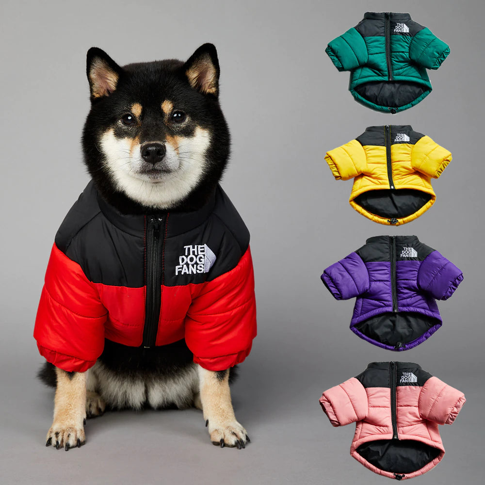 "Cozy and Stylish Winter Dog Jacket - Keep Your Furry Friend Warm and Fashionable with Our Luxury Pet Coat - Perfect for Small and Medium Dogs!"