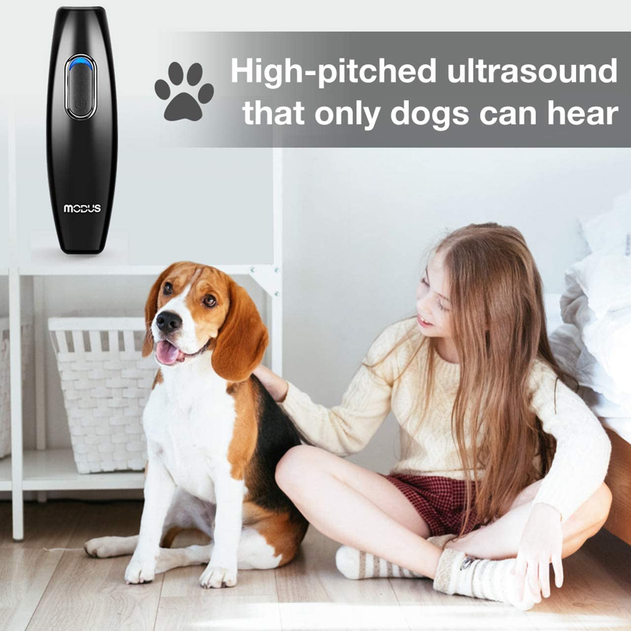 "Silent Paws: Ultimate Bark Control Device - 2-In-1 Dog Training Tool with Extended Range, Safe and Effective, Whisper-Quiet Ultrasonic Pet Corrector"